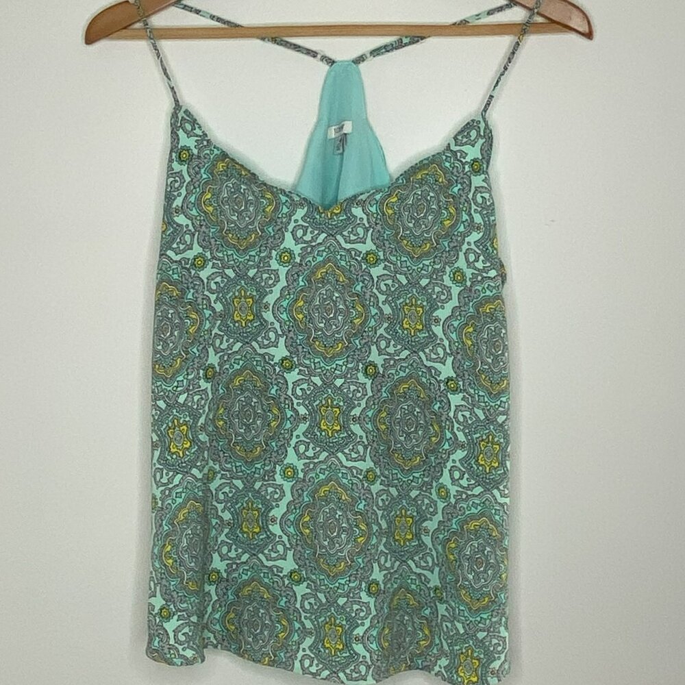 J. Crew - Vneck, Lightweight, Turquoise/Green, Strappy Tank Top - Size 8